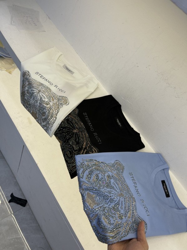 Stefano Ricci Short Sleeve Short T Logo Tiger