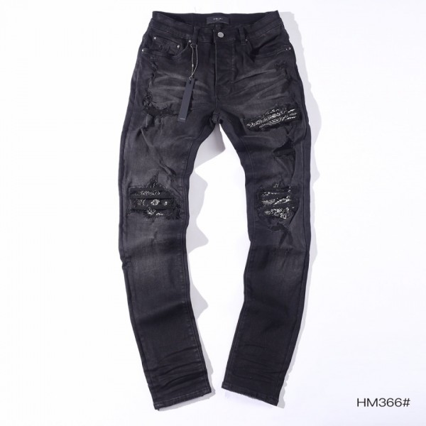 Amiri Bandana Jeans - Black