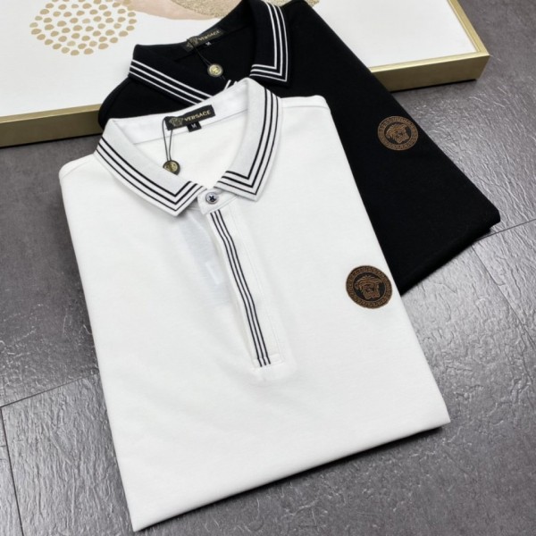 Versace Short Logo Polo White/Black
