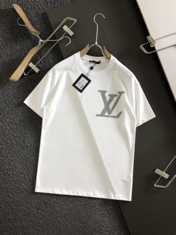 LV Short Sleeve T-shirt Black/White