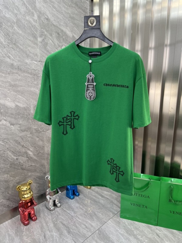 Chrome Hearts Short Sleeve T-Shirt White/Black/Green CHH-0002