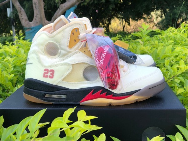 OFF-WHITE x Air Jordan 5 SP 'Sail'