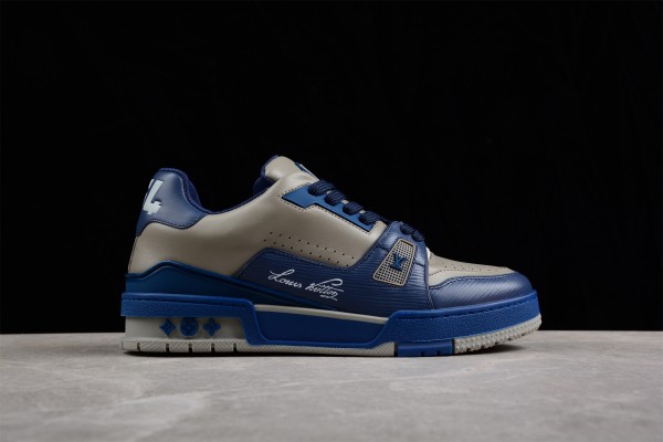 LV Trainer Sneaker Grey Dark Blue