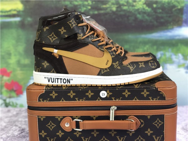 Air Jordan 1 Off White Louis Vuitton Box AQ0818-158