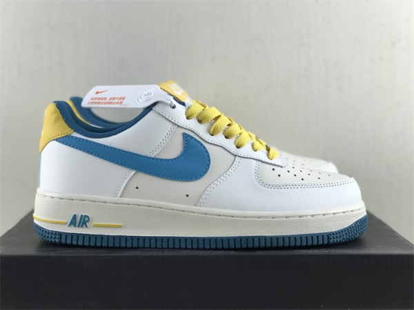 Nike Air Force 1 07 Low White Blue Yellow CW3388-203