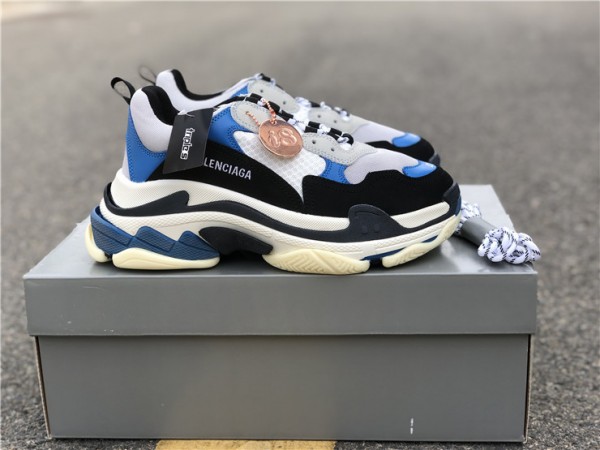 Balenciaga Triple S Black/Blue/White Sneaker 