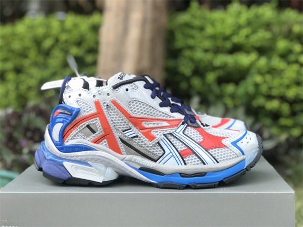 BALENCIAGA Runner Sneakers Red Blue