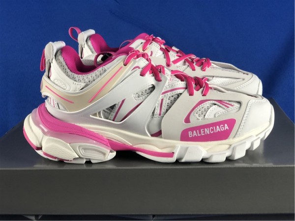 Balenciaga Pink & White Track Sneakers 