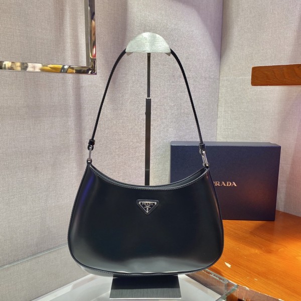 Prada Cleo Brushed Leather Shoulder Bag