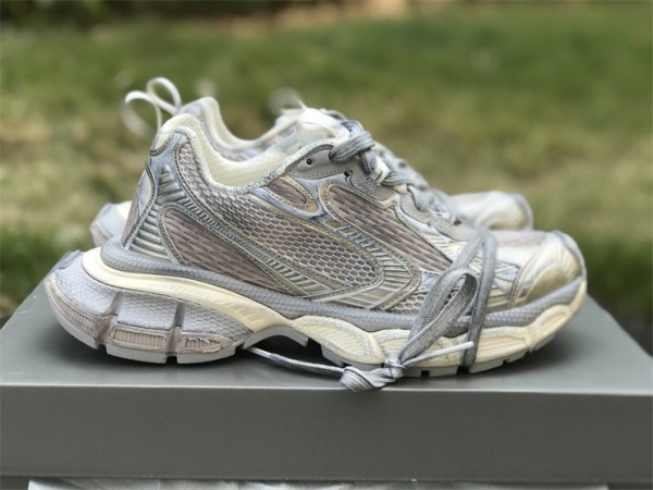 Balenciaga’s 3XL Sneaker in light beige mesh and polyurethane