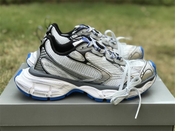 Balenciaga’s 3XL Sneaker in white, grey and blue mesh and polyurethane
