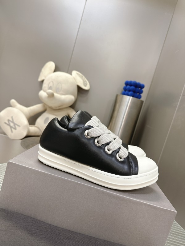 Rick Owen Low Top Lace Up Shoes Leather
