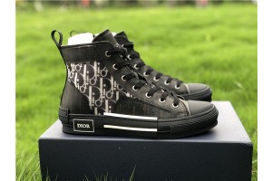 Dior B23 High Top Canvas Oblique Black 