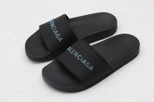 Balenciaga Slide Sandal Black - Navy
