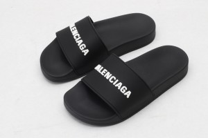 Balenciaga Slide Sandal Black - White
