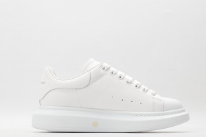 Alexander McQueen Oversized Sneaker White with Gold Text Logo