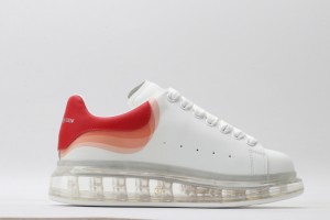 Alexander McQueen Oversized Sneaker White Red Clear Sole