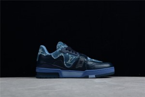 LV Trainer x Nigo Blue Denim Sneaker 1A9IQH