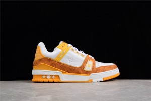 LV Trainer Sneaker Yellow Denim Monogram