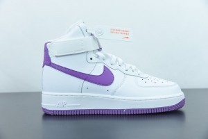 Wmns Nike Air Force 1 High "White Dark Orchid" 334031-112