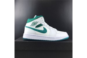 Jordan 1 Mid White Mystic Green
