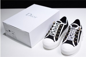 Dior Walk'N'Dior Low Top Black Canvas KCK177CVA_S12X