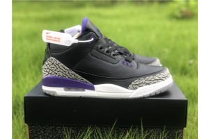 Jordan 3 Retro Black Court Purple