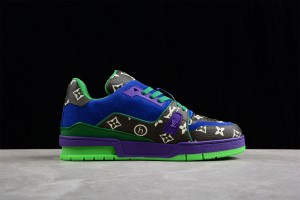 LV Trainer Sneaker Navy - Brown - Green - Purple