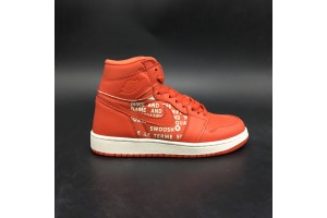 OFF-WHITE x Air Jordan 1 Retro High Vintage Coral ' orange color'