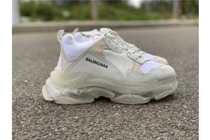 Balenciaga Triple S Clear Sole White Sneaker 