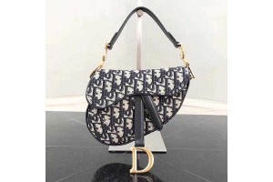 Dior Black Trotter Canvas Saddle Bag ( 2 Size)