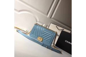 Chanel Chevron Lambskin Boy Bag