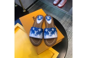 LV slippers Red&Blue