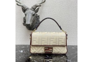 Fendi Baguette Beige FF Canvas Bag