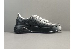 Gucci GG embossed sneaker in black leather