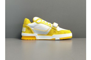 LV Trainer Sneaker Yellow Monogram Demin