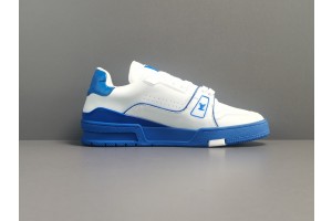 LV Trainer White Blue Signature