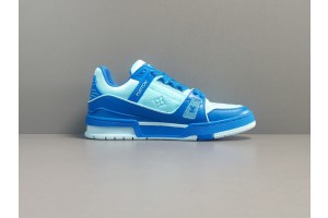 LV Trainer Sneaker Blue Monogram