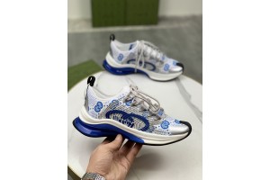 Gucci Run Sneaker in Blue White Fabric GCCR-004