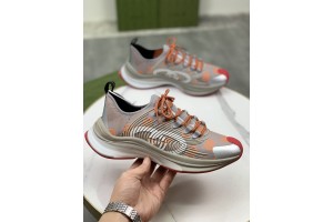 Gucci Run Sneaker in Grey Orange Fabric GCCR-003