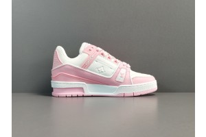 LV Trainer Sneaker Pink Mix of materials