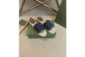 Gucci denim slippers