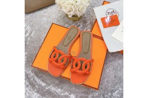Hermes slippers orange