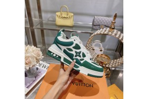 Louis Vuitton Skate Trainer Green  Flowers Monogram