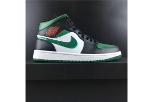 Air Jordan 1 Mid Green Toe