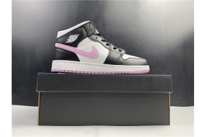 Jordan 1 Mid White Black Light Arctic Pink (GS)