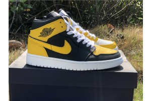 JORDAN 1 MID OG YELLOW - BLACK