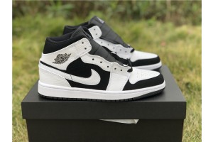 Jordan 1 Mid White Black