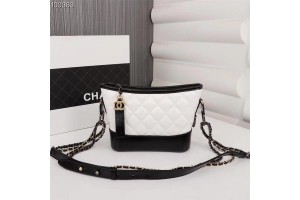 Chanel Gabrielle Small Hobo Bags (CH061-White-Black)