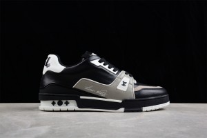 LV Trainer Sneaker Black Grey White